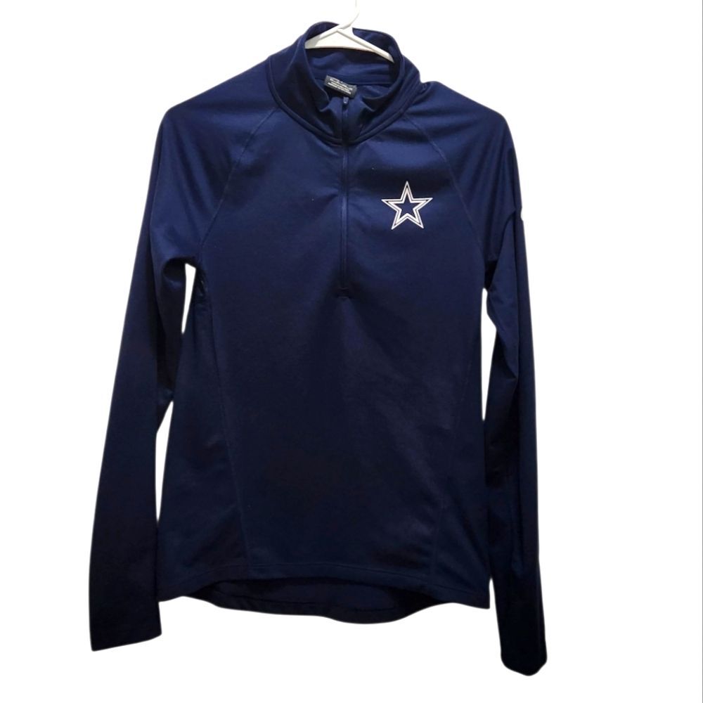 NFL Nike Dallas Cowboys Womens XS 1/4 Quarter Zip Pullover Long Sleeve Dri-Fit